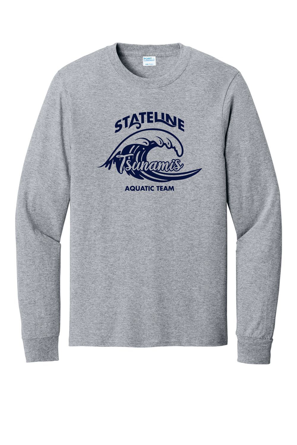 STATELINE AQUATIC LONG SLEEVE T-SHIRT, ATHLETIC HEATHER