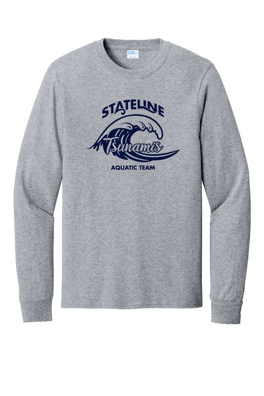 STATELINE AQUATIC LONG SLEEVE T-SHIRT, ATHLETIC HEATHER