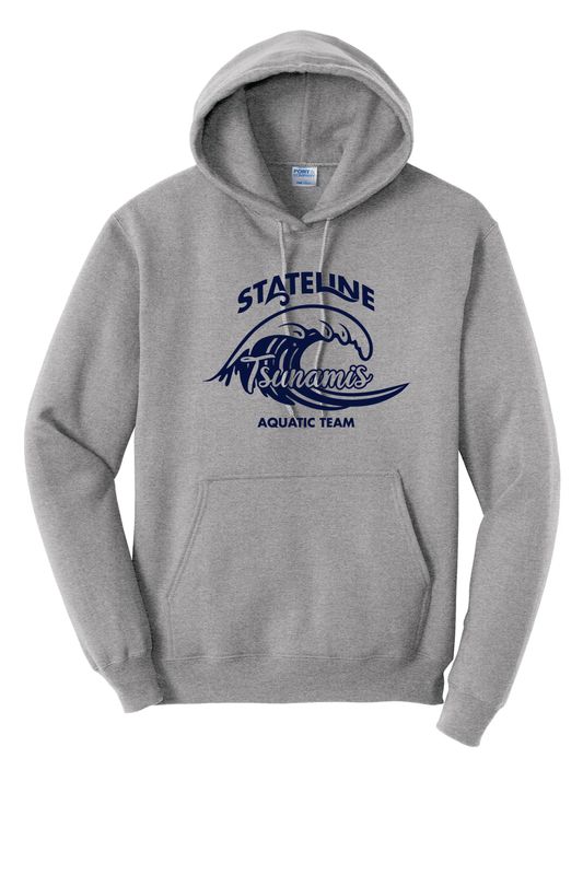 STATELINE AQUATIC HOODED SWEATSHIRT, ATHLETIC HEATHER