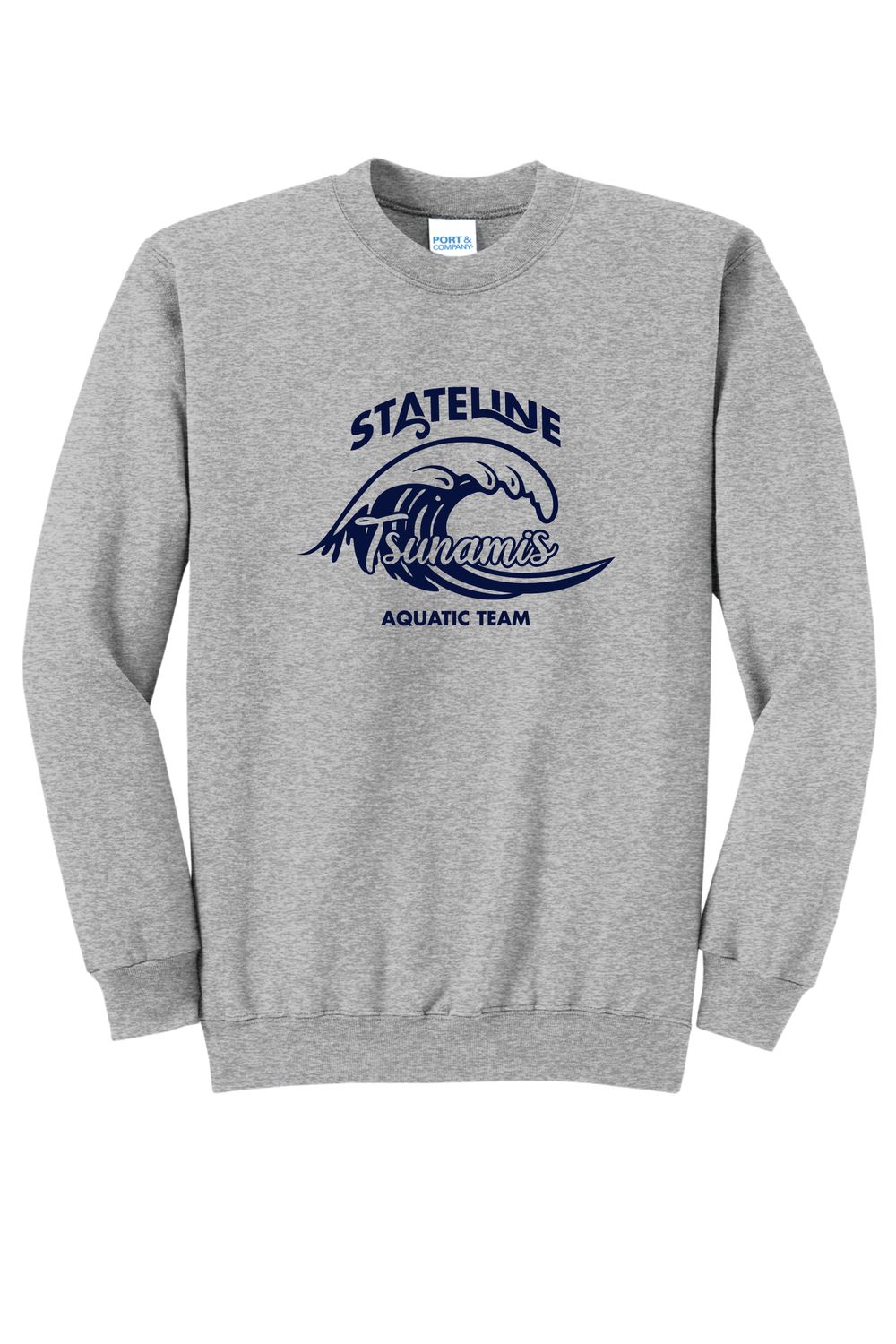 STATELINE AQUATIC CREWNECK SWEATSHIRT, ATHLETIC HEATHER