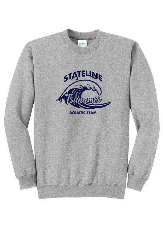 STATELINE AQUATIC CREWNECK SWEATSHIRT, ATHLETIC HEATHER