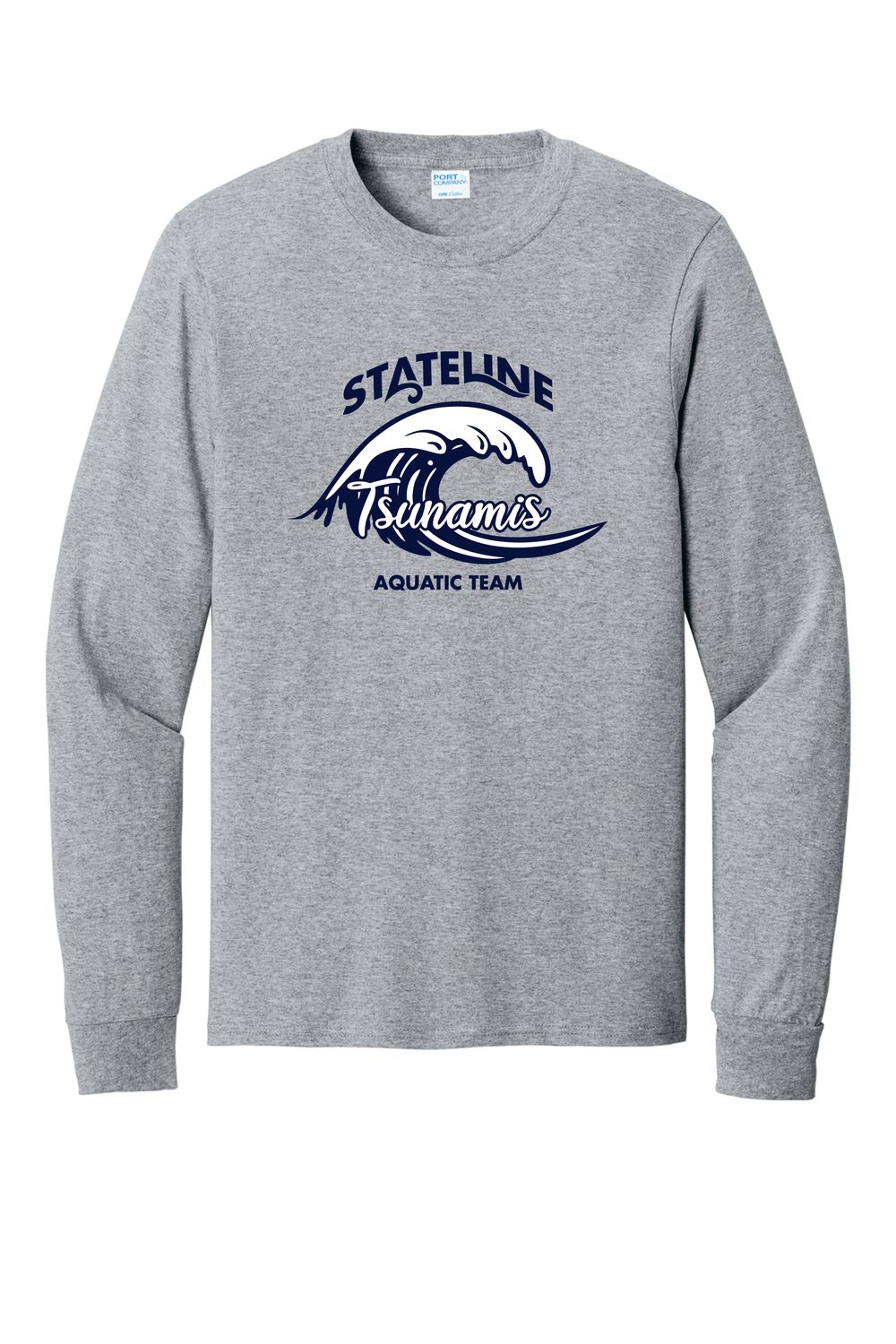 STATELINE AQUATIC LONG SLEEVE T-SHIRT, ATHLETIC HEATHER