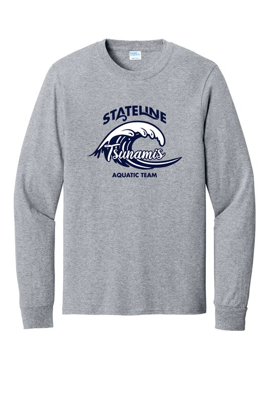 STATELINE AQUATIC LONG SLEEVE T-SHIRT, ATHLETIC HEATHER