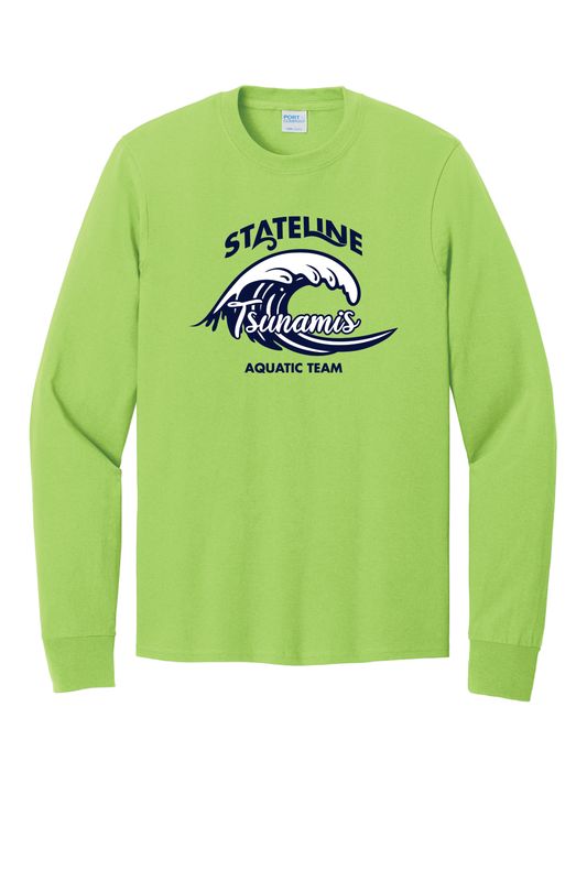 STATELINE AQUATIC LONG SLEEVE T-SHIRT, LIME