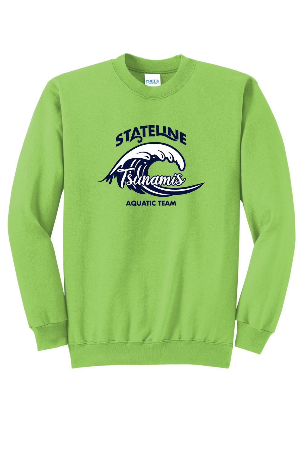 STATELINE AQUATIC CREWNECK SWEATSHIRT, LIME