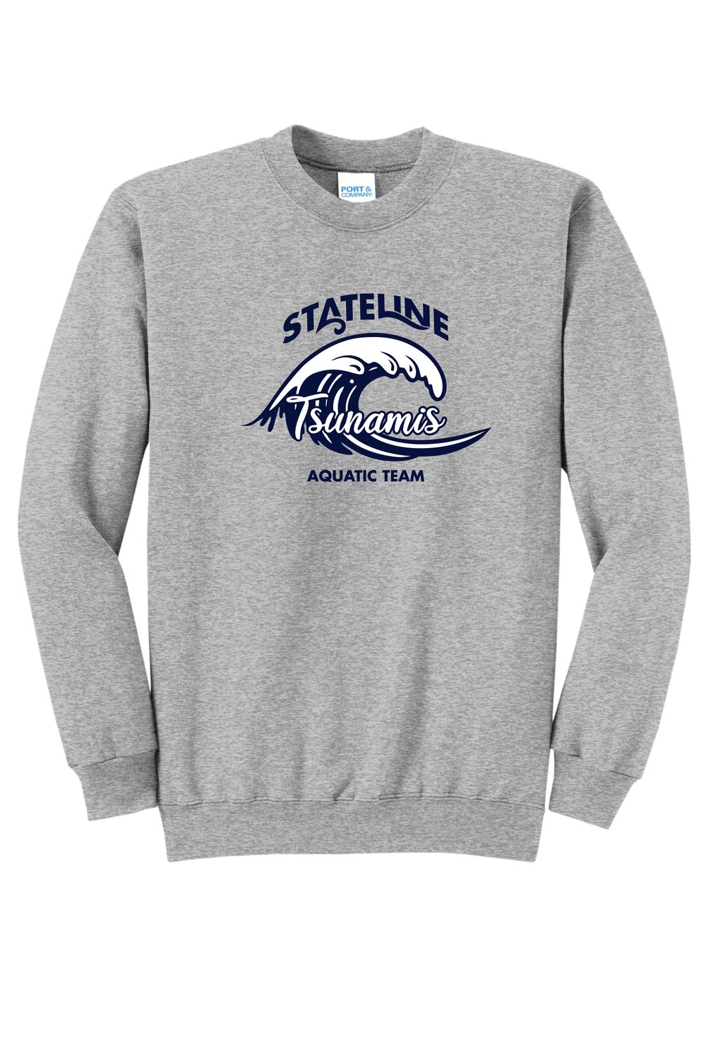 STATELINE AQUATIC CREWNECK SWEATSHIRT, ATHLETIC HEATHER