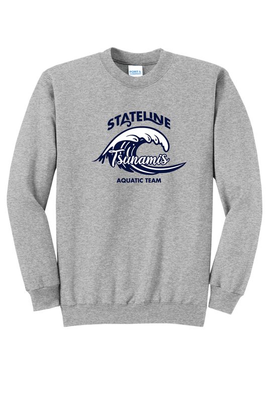 STATELINE AQUATIC CREWNECK SWEATSHIRT, ATHLETIC HEATHER