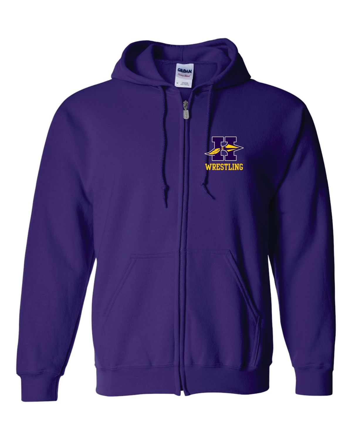 HONONEGAH WRESTLING FULL-ZIP SWEATSHIRT, PURPLE