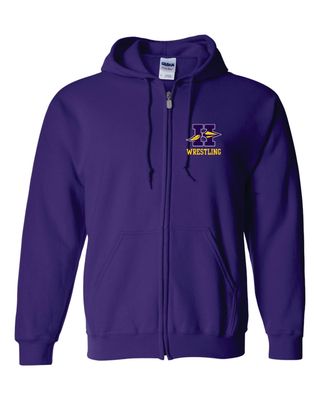 HONONEGAH WRESTLING FULL-ZIP SWEATSHIRT, PURPLE