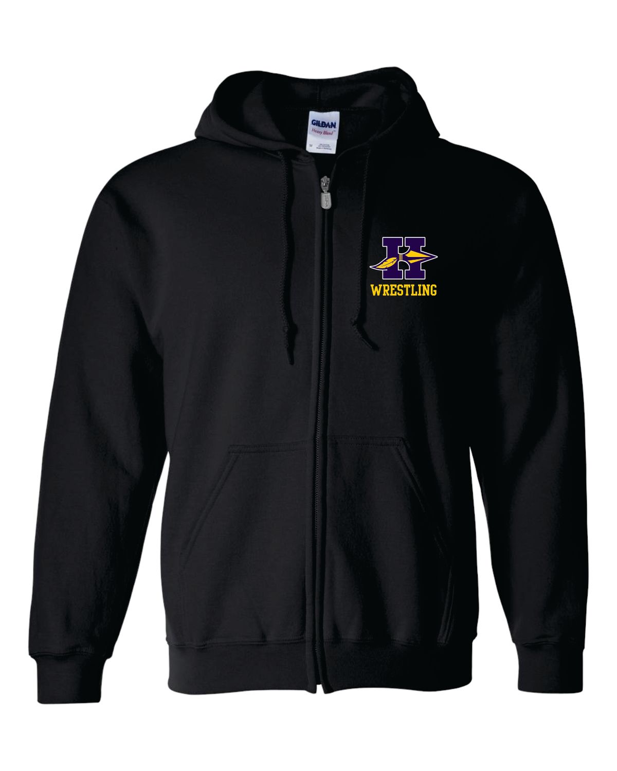 HONONEGAH WRESTLING FULL-ZIP SWEATSHIRT, BLACK