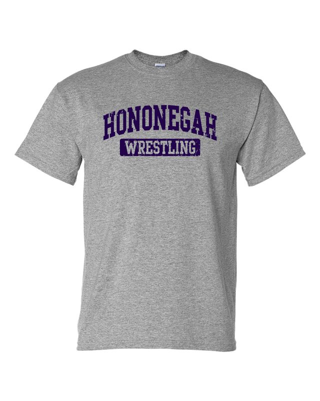 HONONEGAH WRESTLING T-SHIRT, SPORT GREY