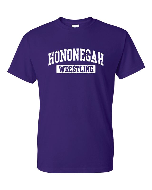 HONONEGAH WRESTLING T-SHIRT, PURPLE