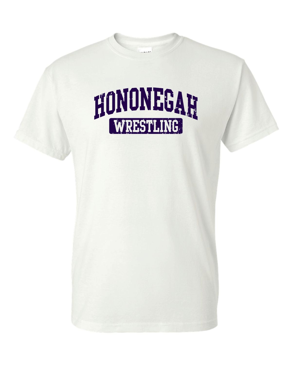 HONONEGAH WRESTLING T-SHIRT, WHITE