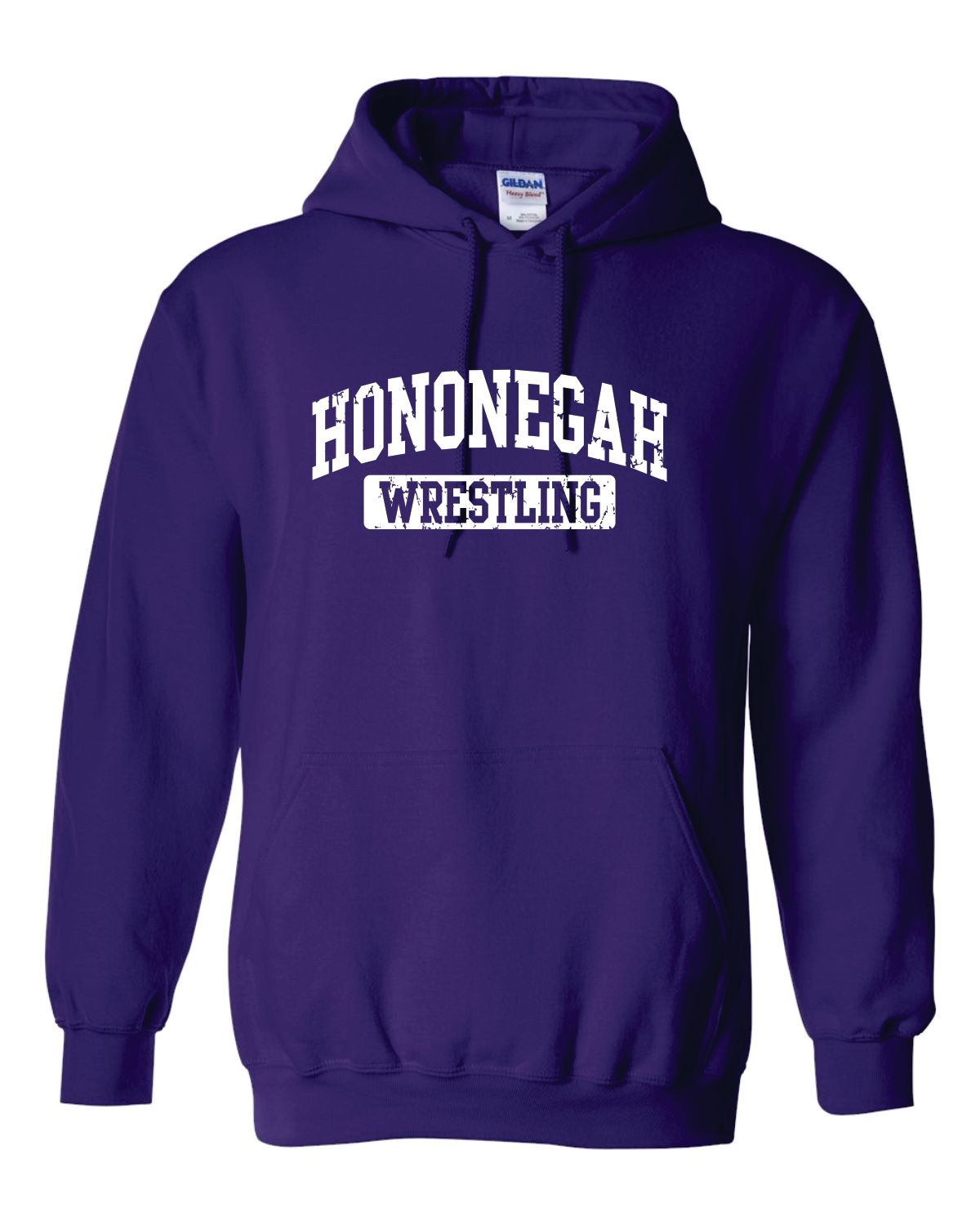 HONONEGAH WRESTLING HOODED SWEATSHIRT, PURPLE