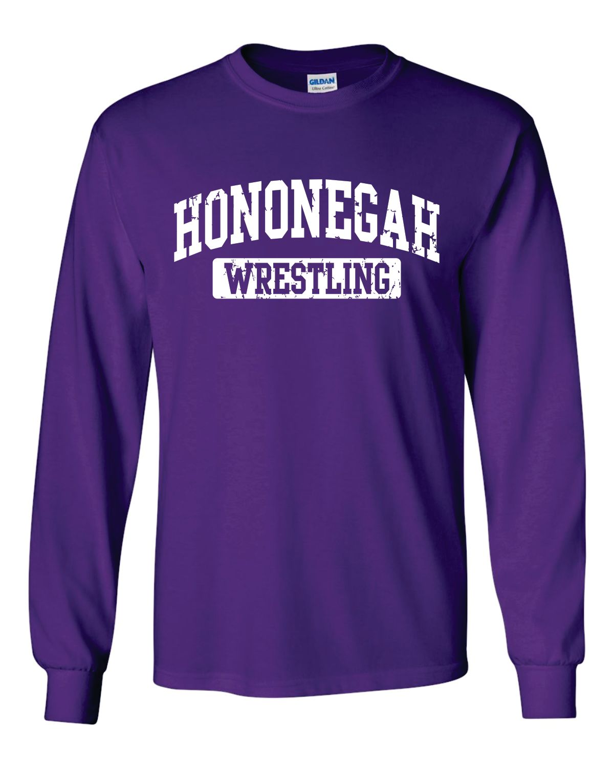 HONONEGAH WRESTLING LONG SLEEVE T-SHIRT, PURPLE