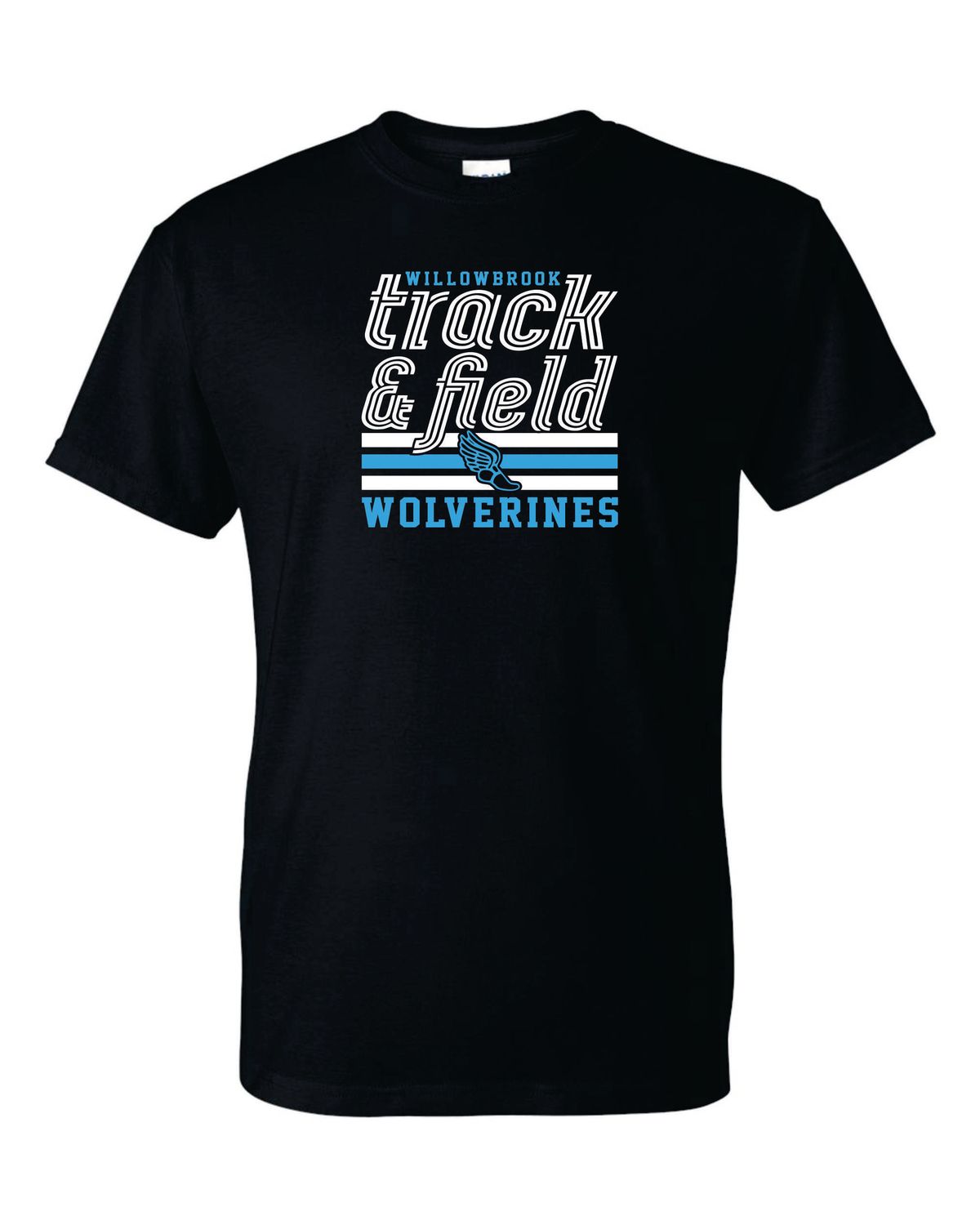 Willowbrook Track &amp; Field T-shirt, Black