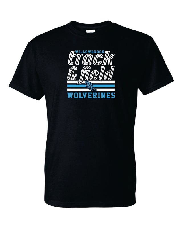 Willowbrook Track &amp; Field T-shirt, Black