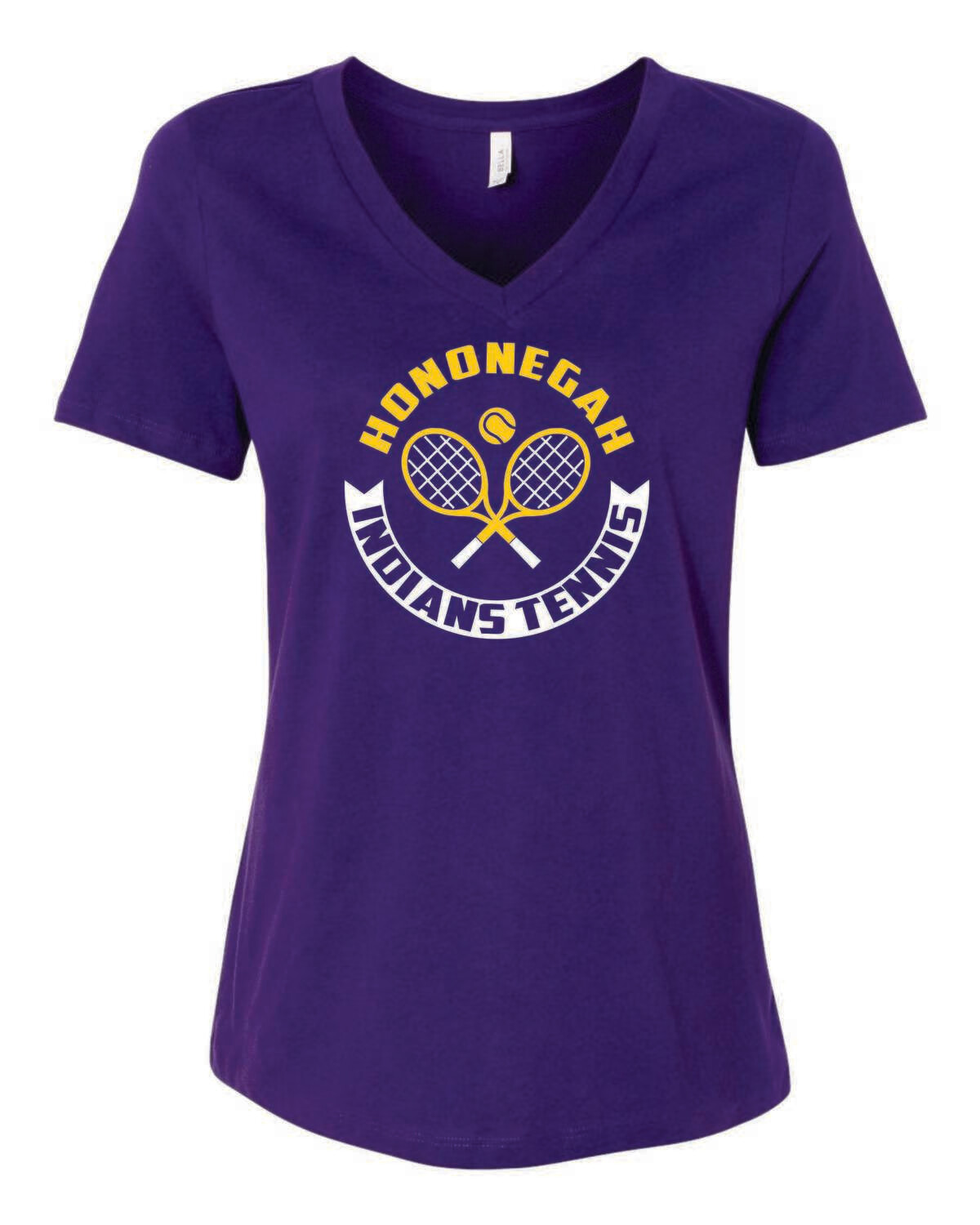 Hononegah Tennis Women's Relaxed V-Neck Tee, 3 Color Options