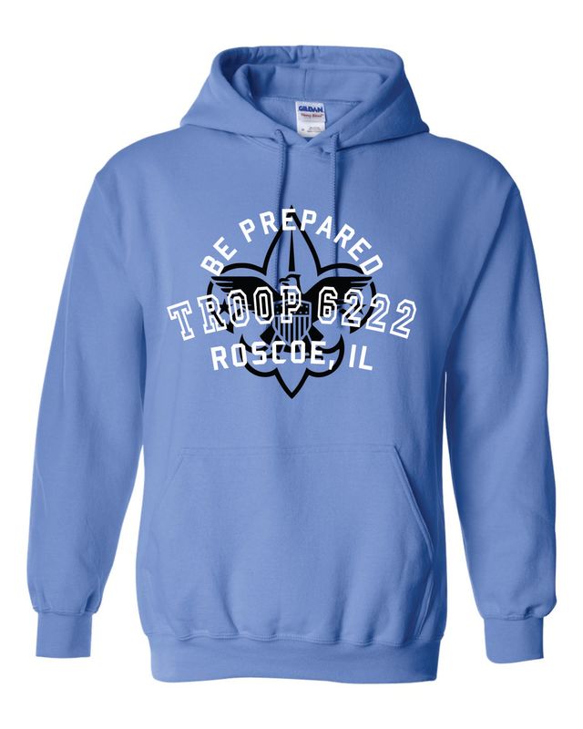 Troop 6222 Hooded Sweatshirt, Carolina Blue