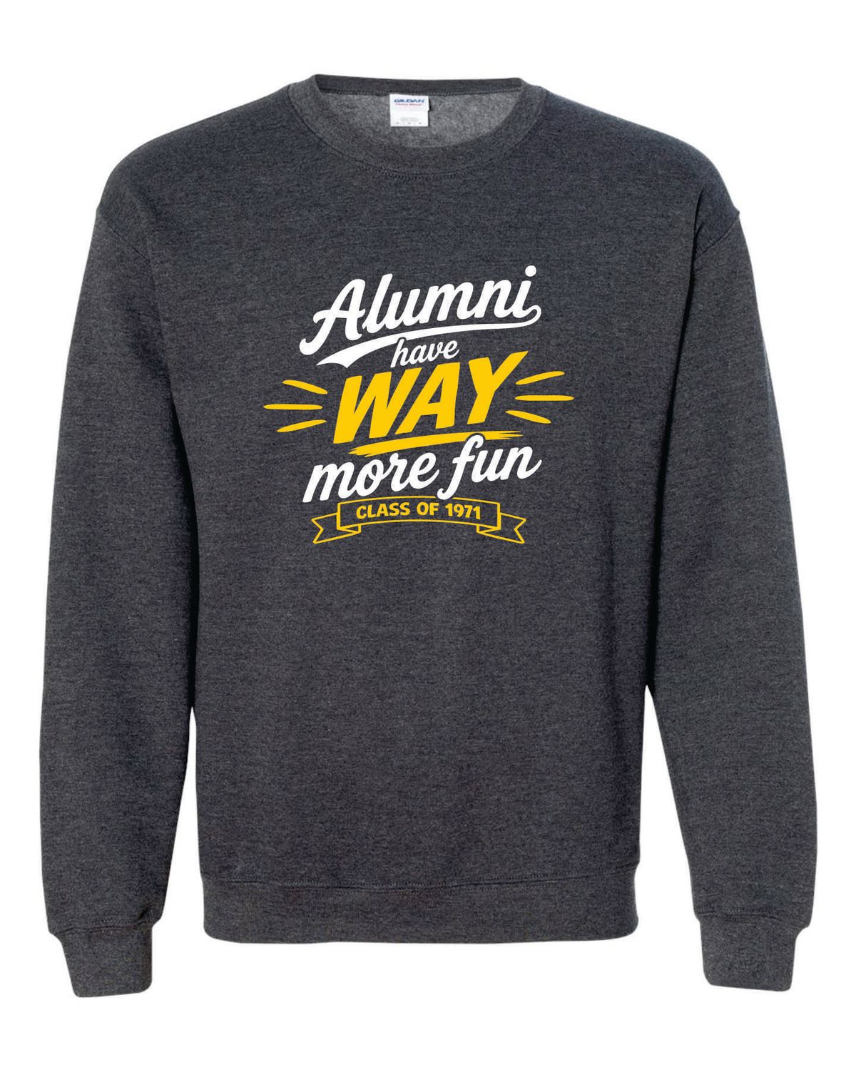 Class of 1971 Crewneck Sweatshirt, Dark Heather Grey