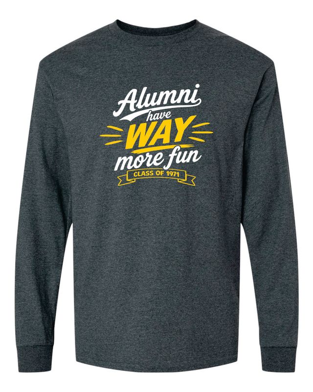 Class of 1971 Long Sleeve T-shirt, Dark Heather Grey