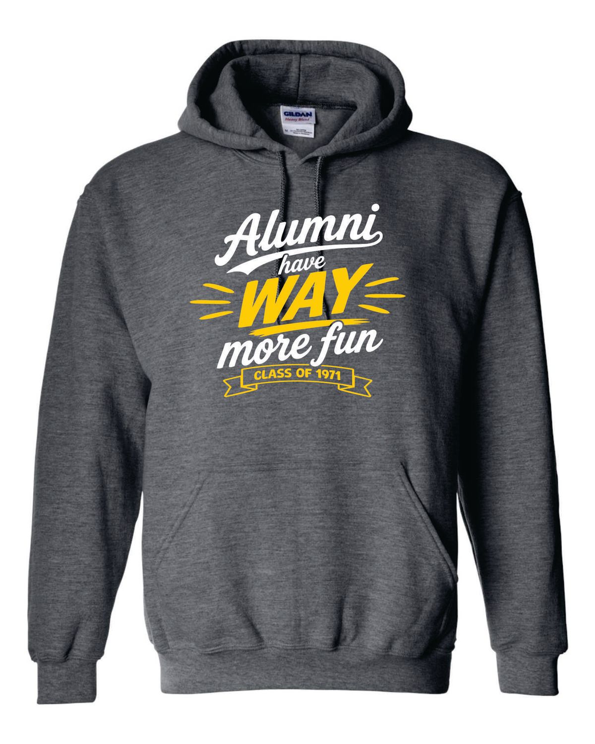 Class of 1971 Hooded Sweatshirt, Dark Heather Grey