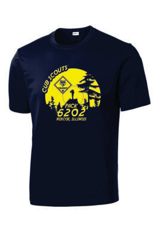 PACK 6202 MOISTURE-WICKING POLYESTER T-SHIRT, NAVY