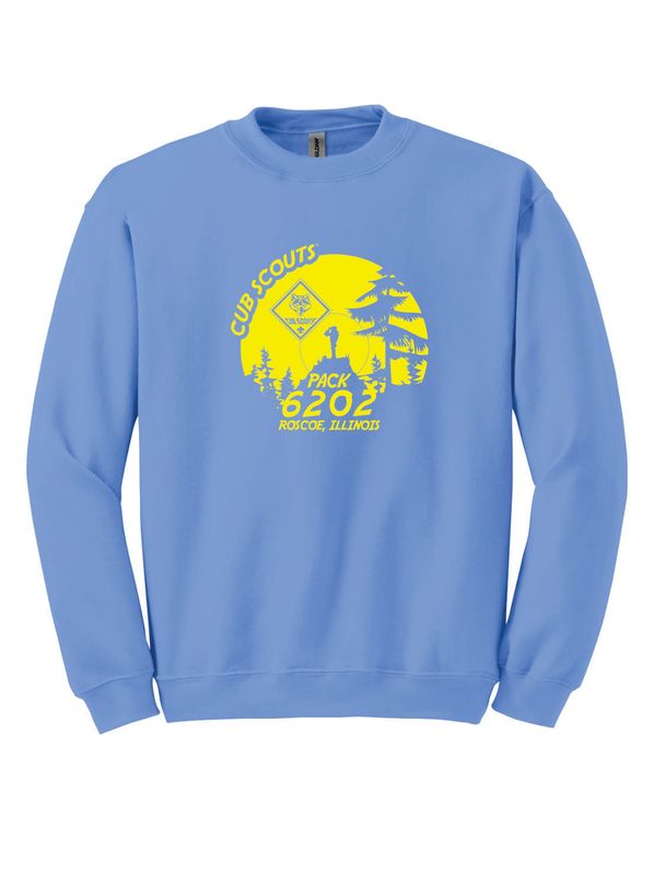 PACK 6202 CREWNECK SWEATSHIRT, CAROLINA BLUE
