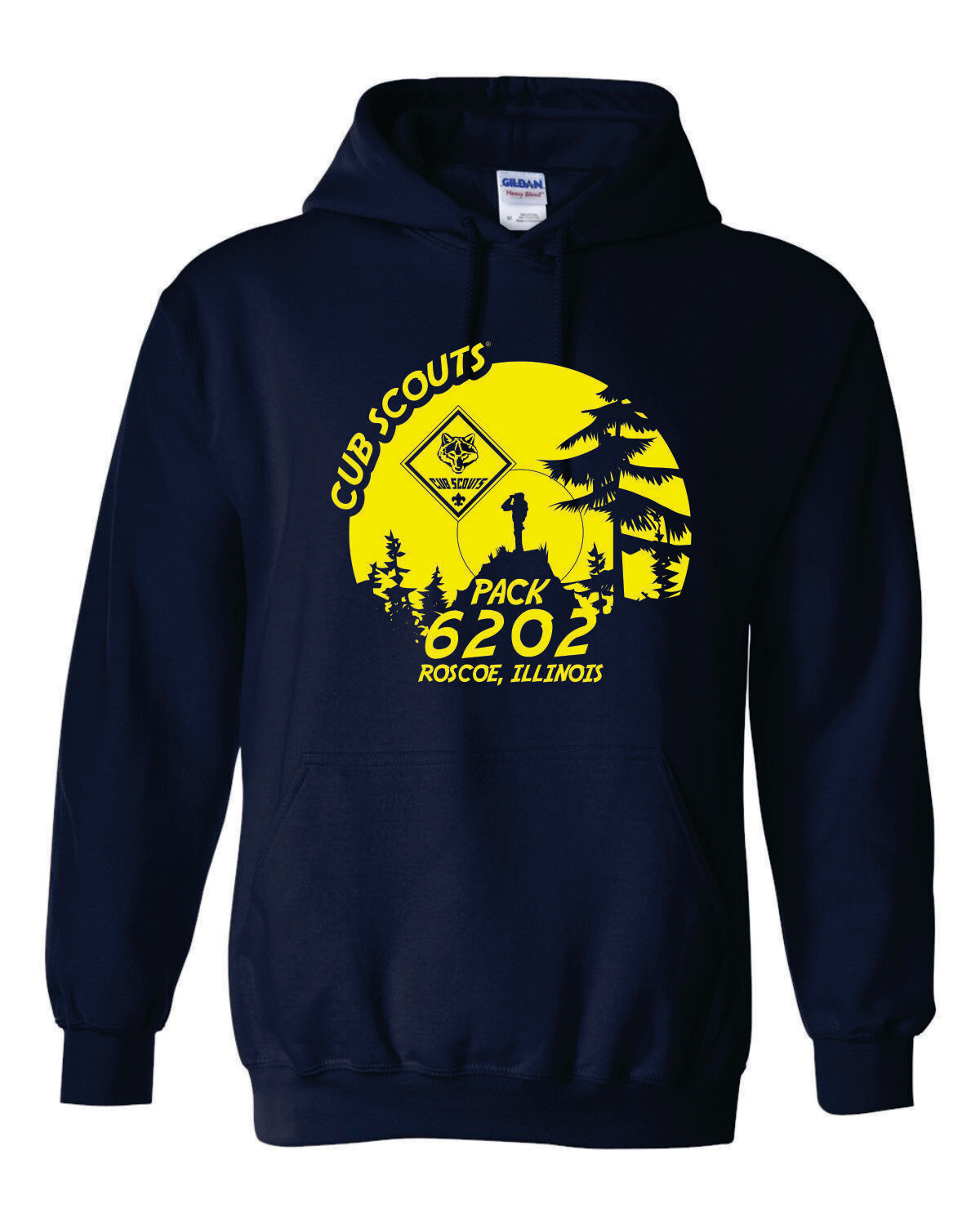 PACK 6202 HOODED SWEATSHIRT, NAVY