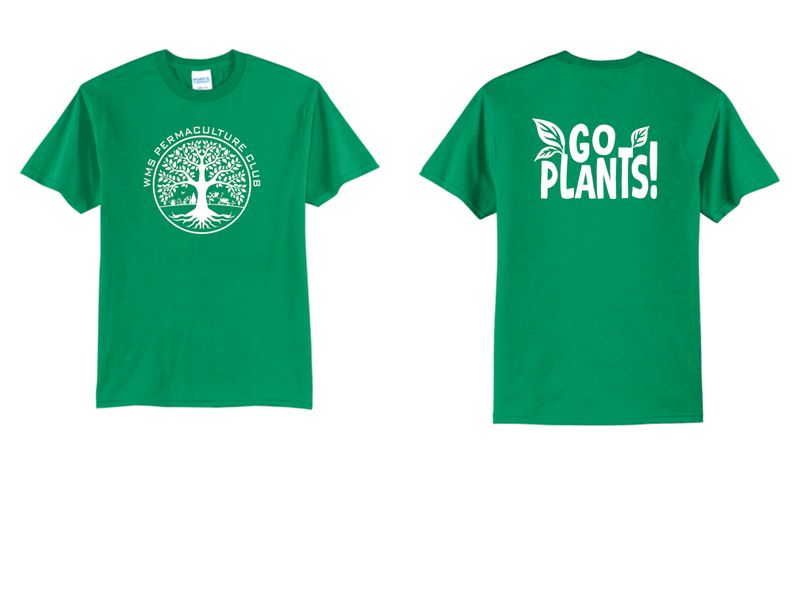 WMS PERMACULTURE CLUB T-SHIRT, KELLY GREEN