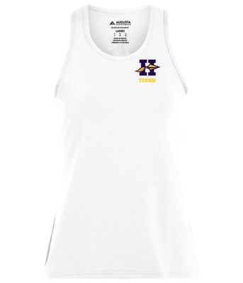 Hononegah Tennis Ladies Poly/Spandex Solid Racerback Tank, White