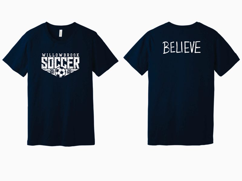 WILLOWBROOK SOCCER T-SHIRT, NAVY
