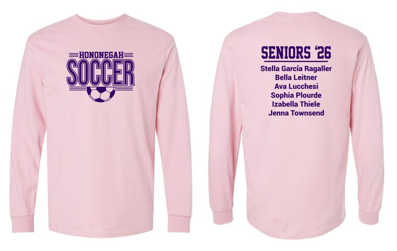 HONONEGAH SOCCER SENIOR NIGHT LONG SLEEVE T-SHIRT