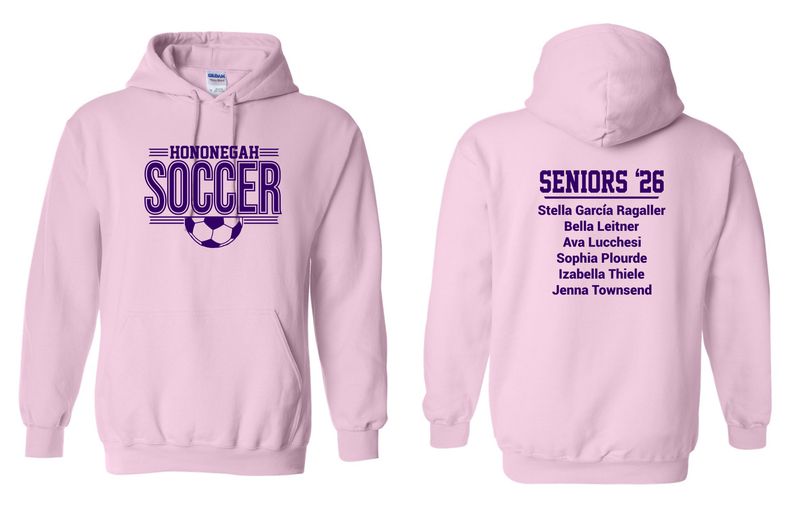 HONONEGAH SOCCER SENIOR NIGHT HOODED SWEATSHIRT