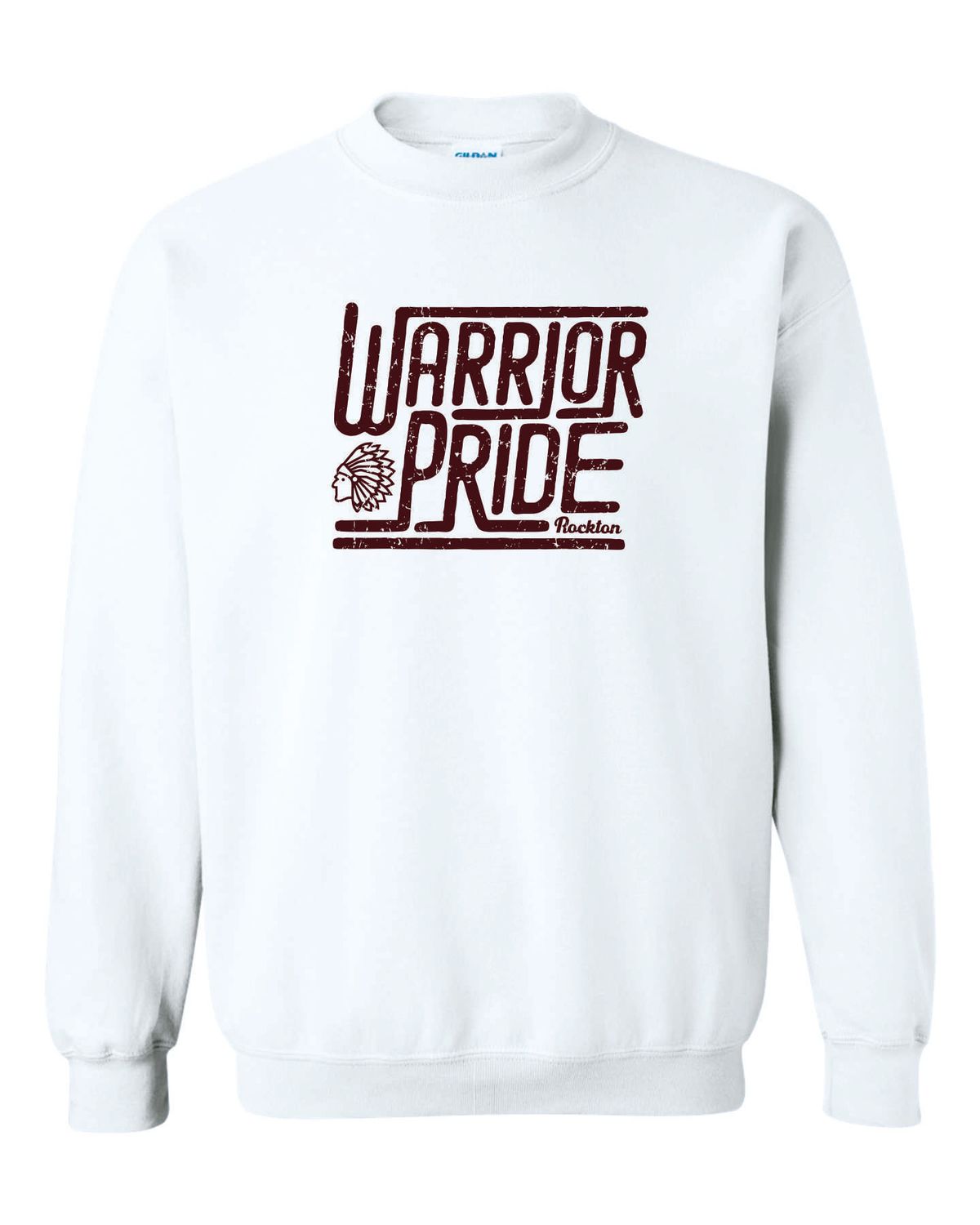 WARRIOR PRIDE CREWNECK SWEATSHIRT, WHITE