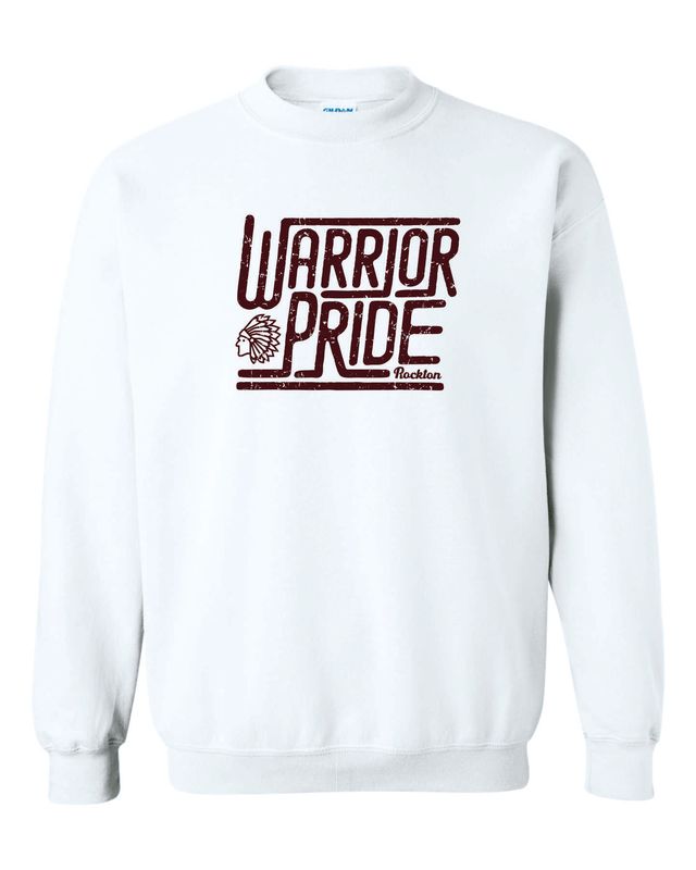 WARRIOR PRIDE CREWNECK SWEATSHIRT, WHITE