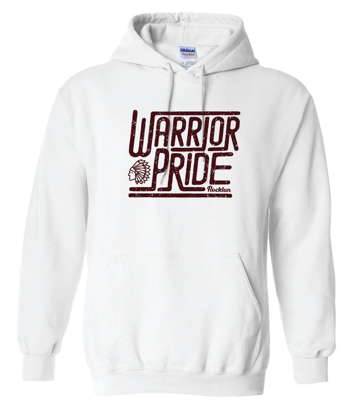 WARRIOR PRIDE HOODED SWEATSHIRT, WHITE