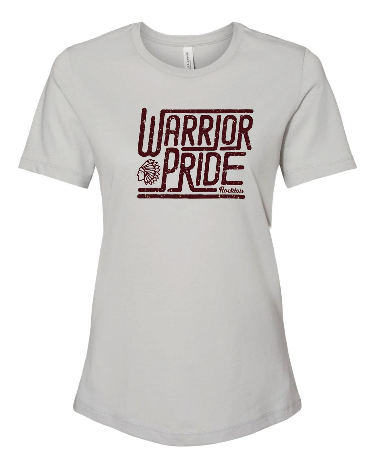 WARRIOR PRIDE WOMEN'S RELAXED T-SHIRT, SOLID ATHLETIC GREY