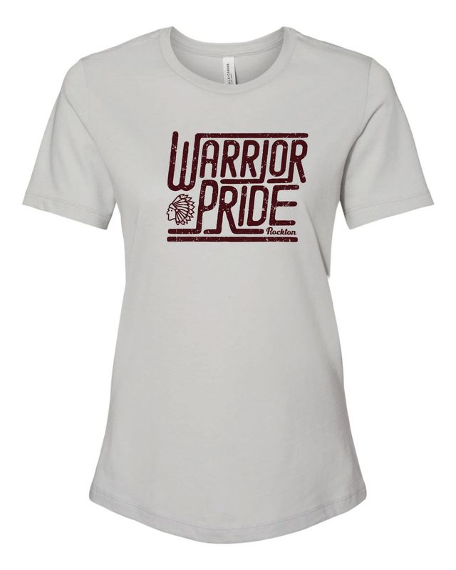 WARRIOR PRIDE WOMEN'S RELAXED T-SHIRT, SOLID ATHLETIC GREY