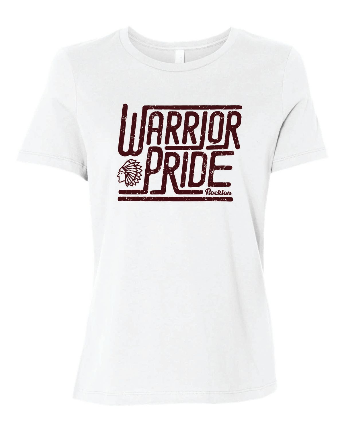 WARRIOR PRIDE WOMEN'S RELAXED T-SHIRT, WHITE