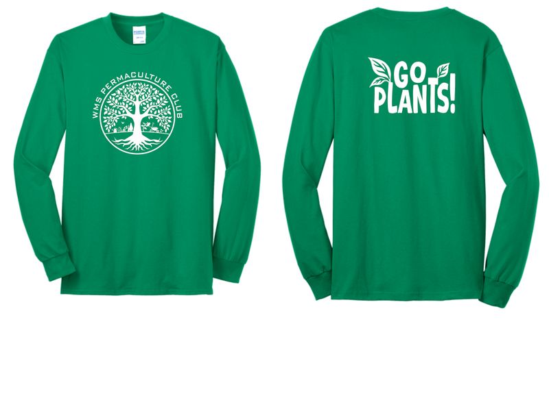 WMS PERMACULTURE CLUB LONG SLEEVE T-SHIRT, KELLY GREEN