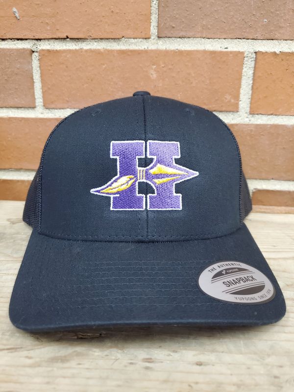 Hononegah Trucker Cap, Embroidered, Black