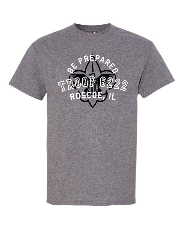 Troop 6222 T-shirt, Graphite Heather