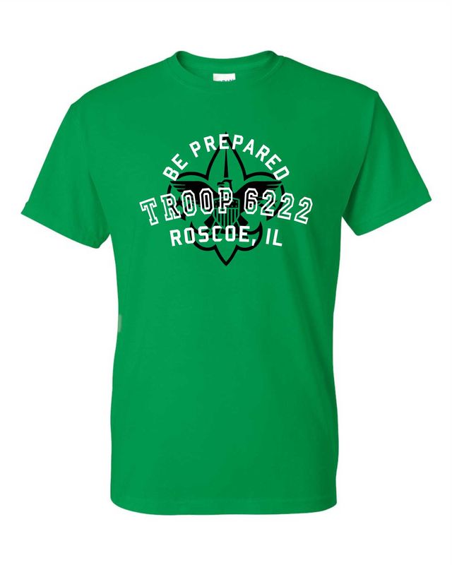 Troop 6222 T-shirt, Irish Green