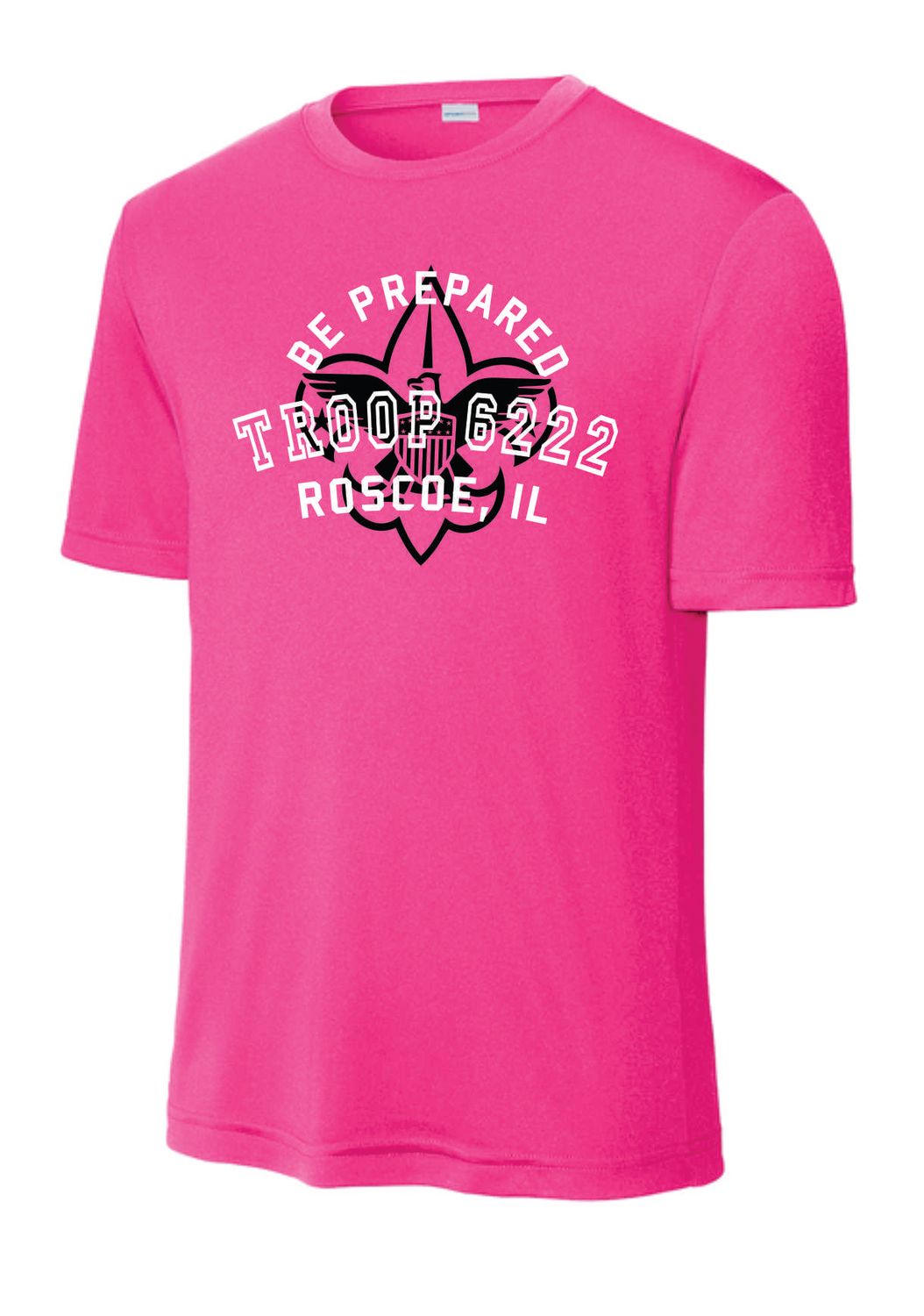 Troop 6222 Performance T-shirt, Neon Pink