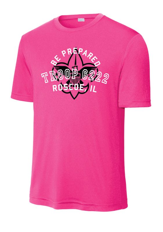 Troop 6222 Performance T-shirt, Neon Pink