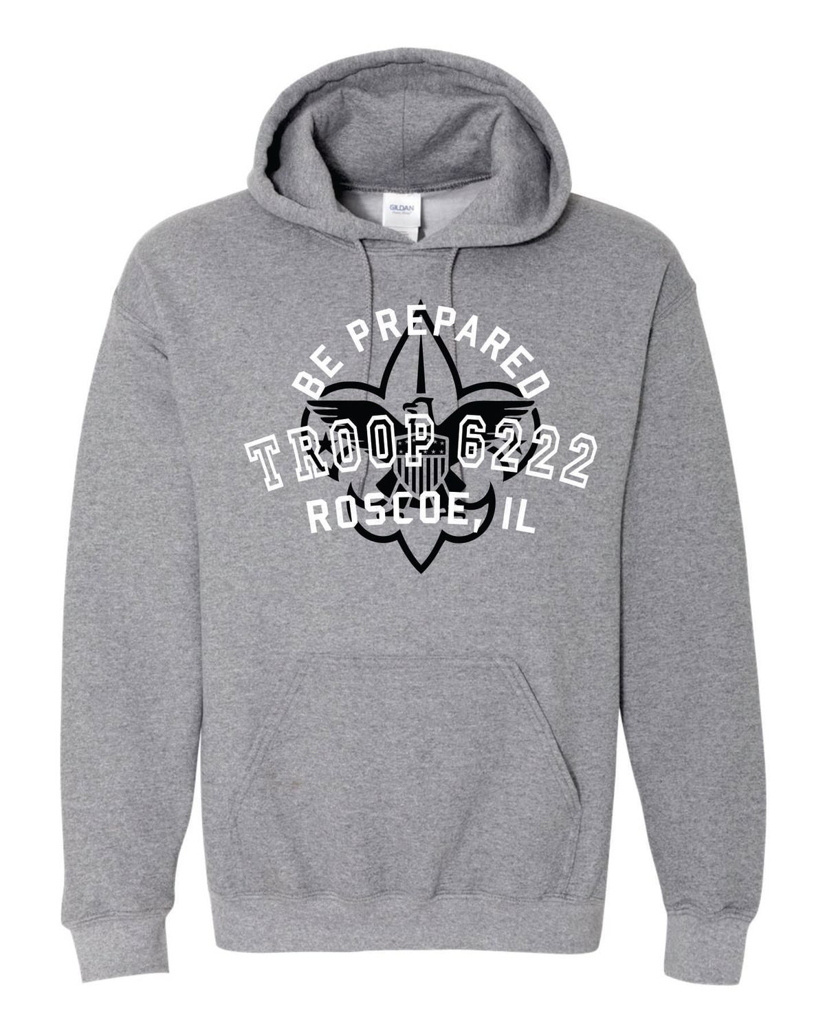 Troop 6222 Hooded Sweatshirt, Graphite Heather