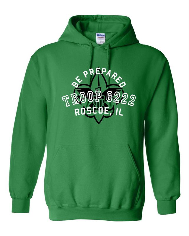 Troop 6222 Hooded Sweatshirt, Irish Green