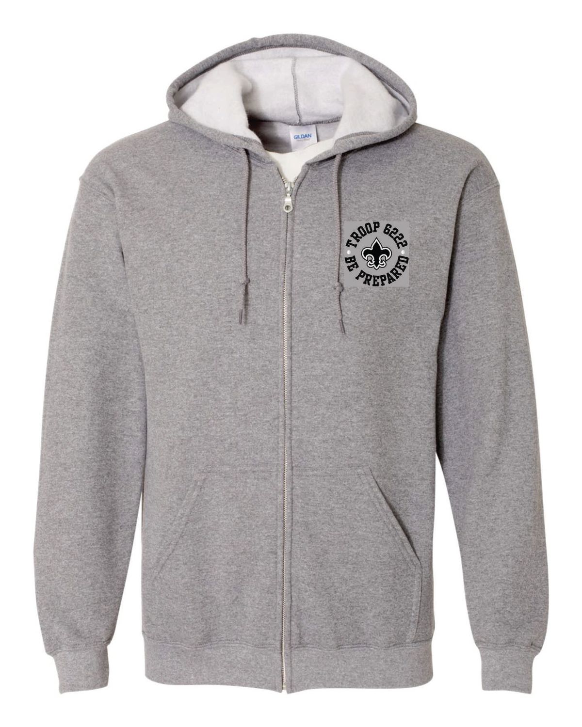 Troop 6222 Full-Zip Hooded Sweatshirt, Graphite Heather