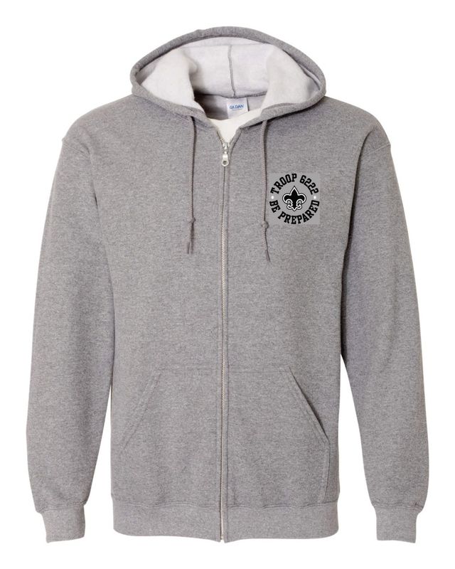 Troop 6222 Full-Zip Hooded Sweatshirt, Graphite Heather